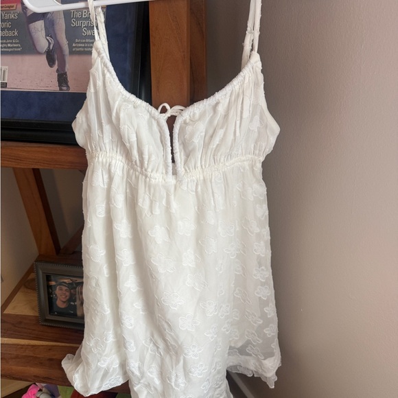 Princess Polly White Eyelet Babydoll Dress with Tie Front - Picture 2 of 2